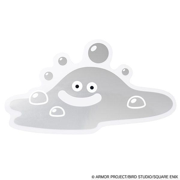 ドラゴンクエスト メタリックダイカットステッカー はぐれメタル ("Dragon Quest" Metallic Die-cut Sticker Liquid Metal Slime)