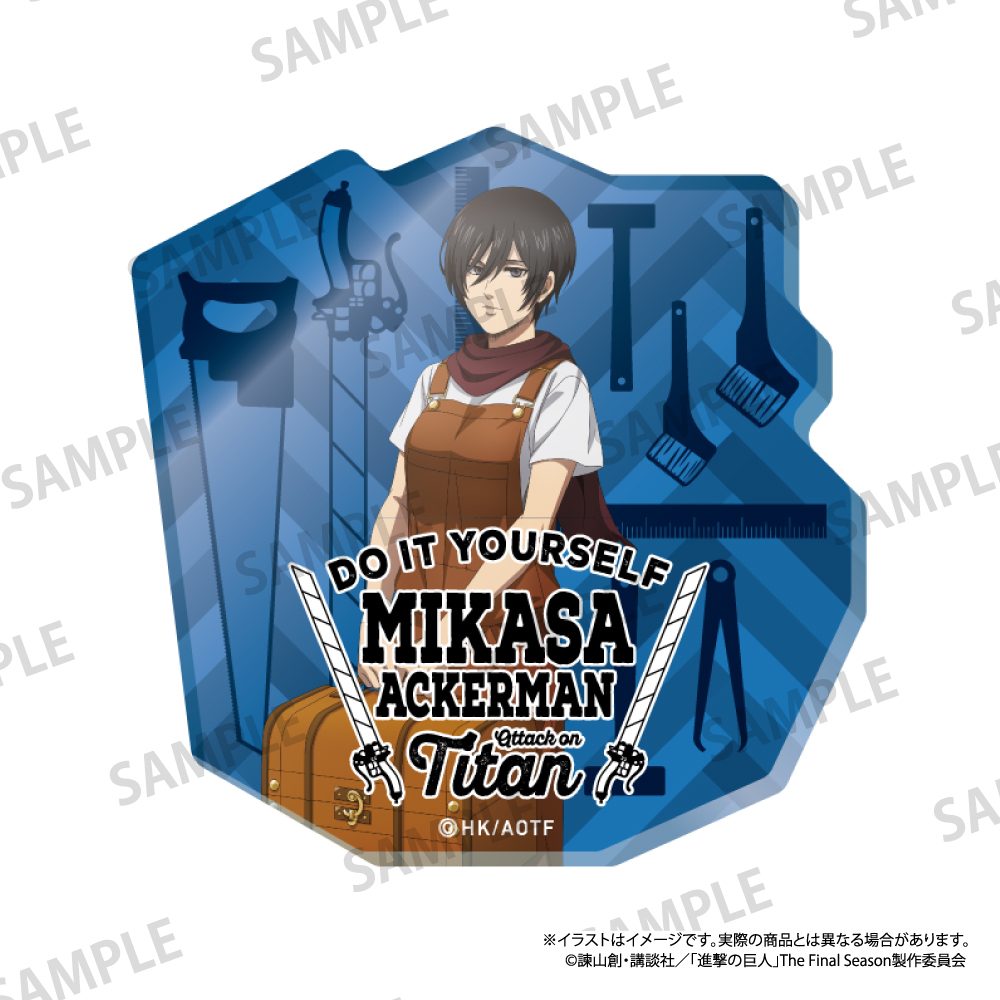 進撃の巨人 ダイカットアクリルステッカー ミカサ・アッカーマン(DIY) ("Attack on Titan" Die-cut Acrylic Sticker Mikasa Ackerman (DIY))