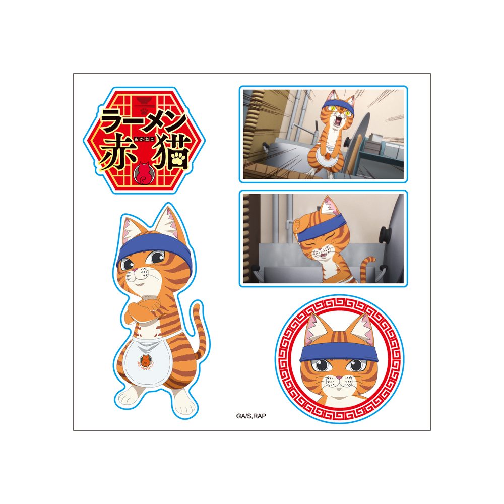 ラーメン赤猫 クリアステッカー 文蔵 ("Ramen Akaneko" Clear Sticker Bunzo)