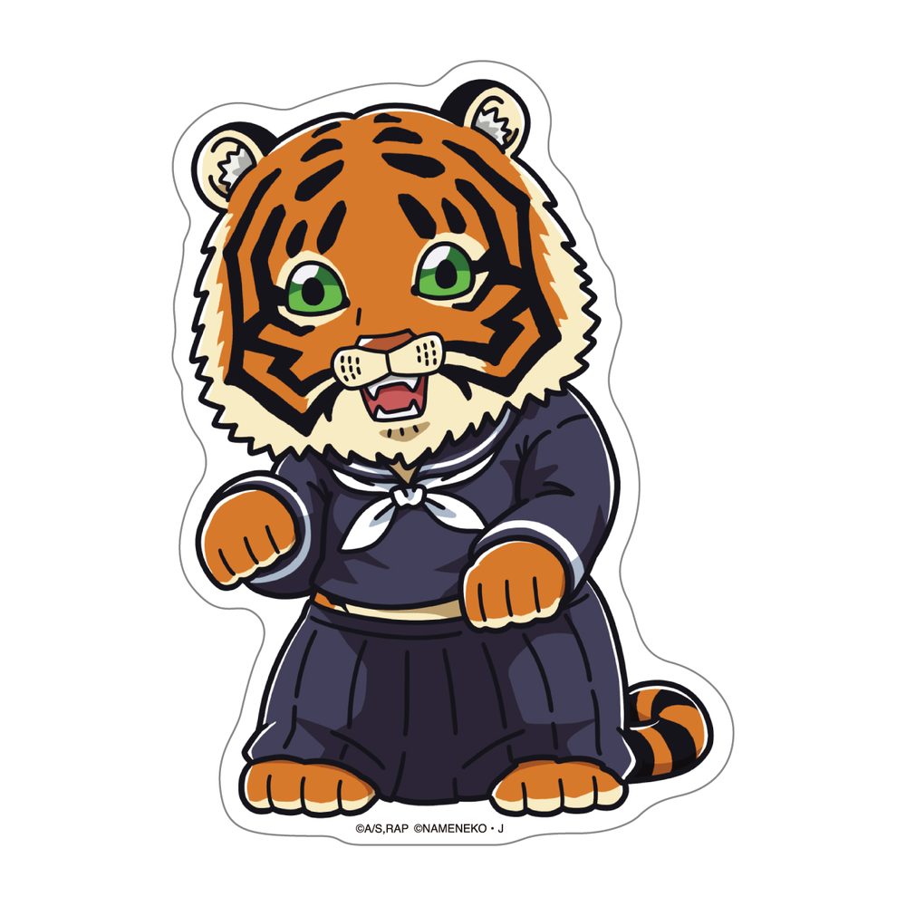 ラーメン赤猫×なめ猫コラボ ステッカー クリシュナ ("Ramen Akaneko" x Nameneko Collaboration Sticker Krishna)