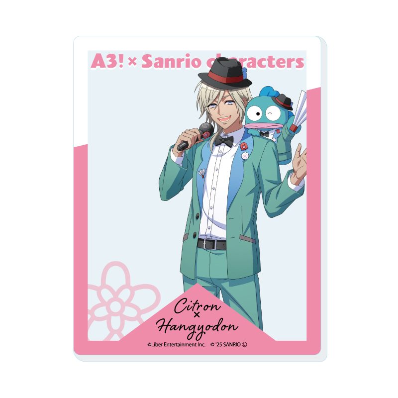 アクリルカード A3!×Sanrio characters 15 シトロン×ハンギョドン(等身イラスト) (Acrylic Card "A3!" x Sanrio Characters 15 Citron x Hangyodon (Life-size Illustration))