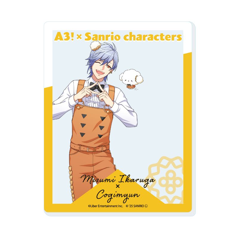 アクリルカード A3!×Sanrio characters 16 斑鳩三角×こぎみゅん(等身イラスト) (Acrylic Card "A3!" x Sanrio Characters 16 Ikaruga Misumi x Cogimyun (Life-size Illustration))