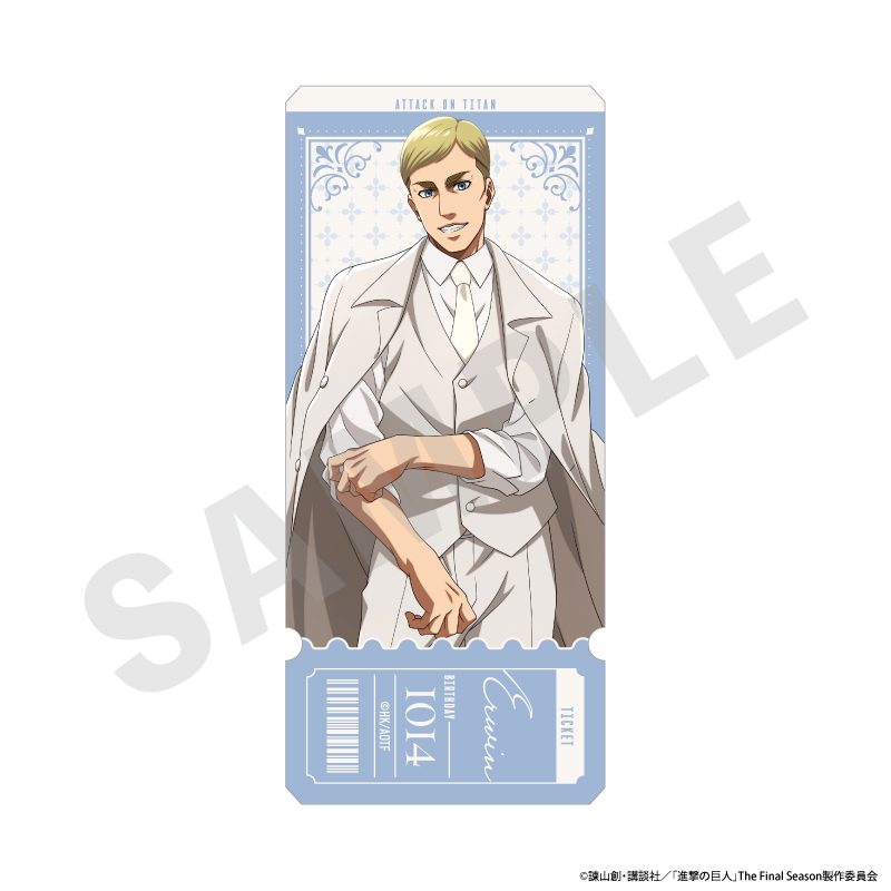 進撃の巨人 ホワイトコーデシリーズ ダイカットステッカー エルヴィン ("Attack on Titan" White Outfit Series Die-cut Sticker Erwin)