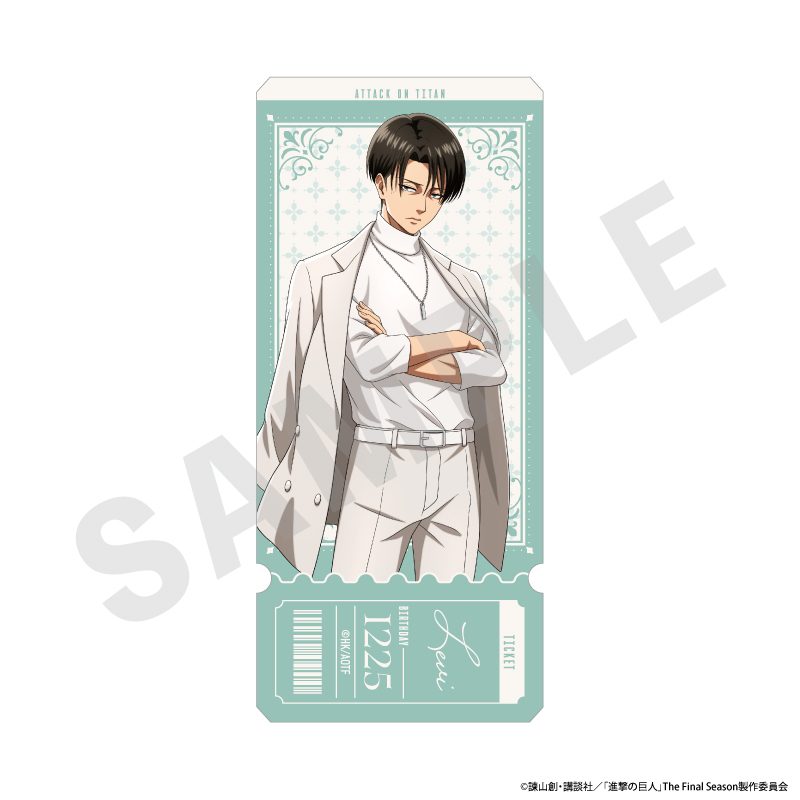 進撃の巨人 ホワイトコーデシリーズ ダイカットステッカー リヴァイ ("Attack on Titan" White Outfit Series Die-cut Sticker Levi)