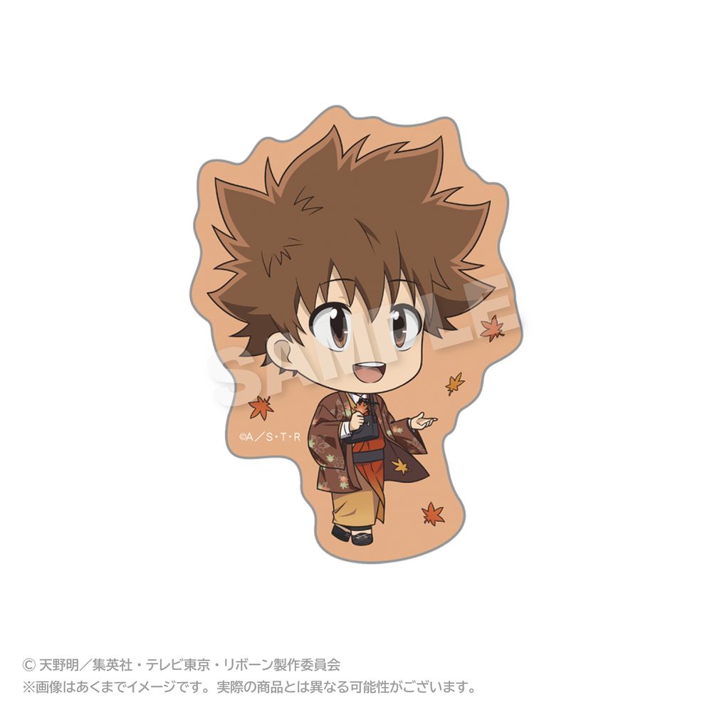 家庭教師ヒットマンREBORN! ダイカットステッカー ぷち秋和服Ver. 沢田綱吉 ("Reborn!" Die-cut Sticker Petit Autumn Kimono Ver. Sawada Tsunayoshi)