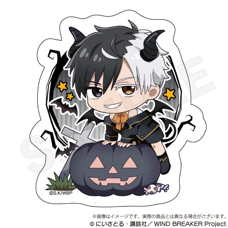WIND BREAKER ダイカットステッカー ブラックハロウィンVer. 桜遥 ("Wind Breaker" Die-cut Sticker Black Halloween Ver. Sakura Haruka)