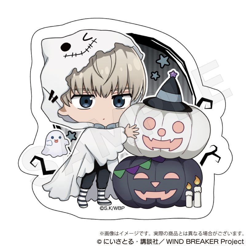 WIND BREAKER ダイカットステッカー ブラックハロウィンVer. 梶蓮 ("Wind Breaker" Die-cut Sticker Black Halloween Ver. Kaji Ren)