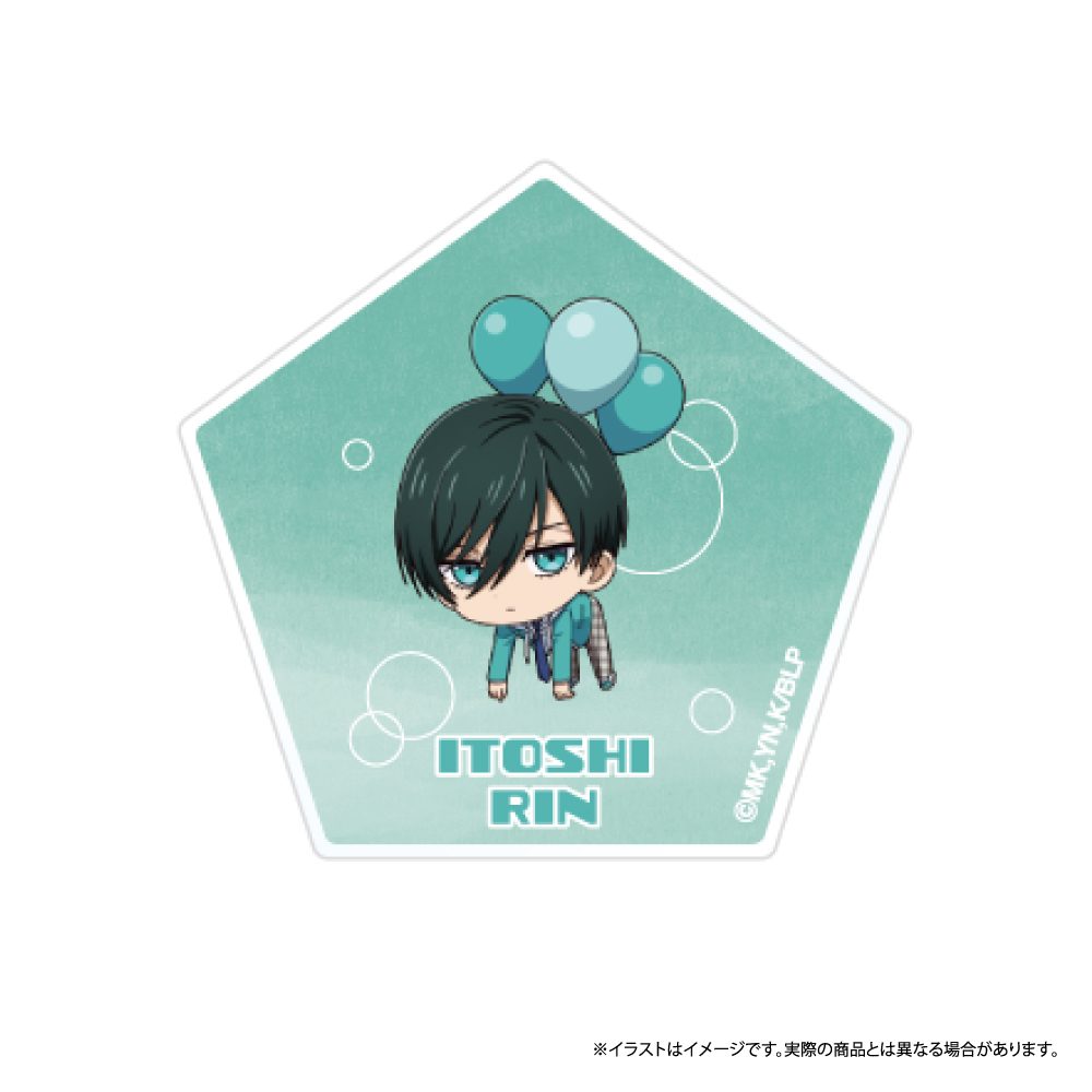 ブルーロック ダイカットアクリルステッカー 糸師凛(ミニキャラ)(風船) ("Blue Lock" Die-cut Acrylic Sticker Itoshi Rin (Mini Character) (Balloon))