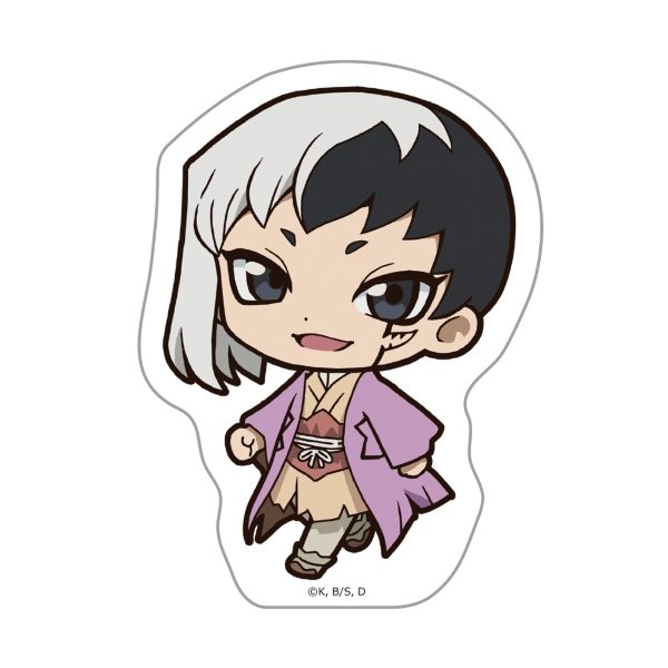 Dr.STONE ついてっくダイカットステッカー あさぎりゲン ("Dr. Stone" Tsuitekku Die-cut Sticker Asagiri Gen)