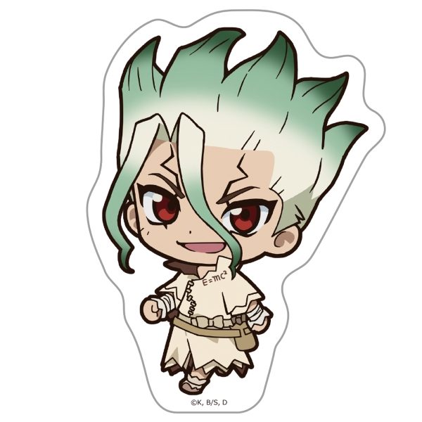Dr.STONE ついてっくダイカットステッカー 石神千空 ("Dr. Stone" Tsuitekku Die-cut Sticker Ishigami Senku)