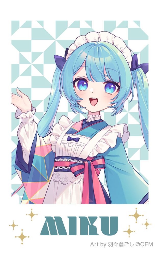 初音ミクシリーズ チェキプリント 初音ミク 和風喫茶 Art by 羽々倉ごし (Hatsune Miku Series Instax Print Hatsune Miku Japanese Style Cafe Art by Habakura54)