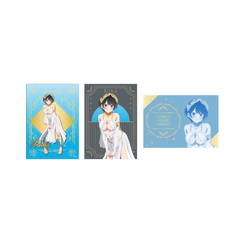 L版ブロマイド3枚セット 彼女、お借りします 03 更科瑠夏 女神Ver.(描き下ろしイラスト) (L Size Bromide 3 Set "Rent-A-Girlfriend" 03 Sarashina Ruka Goddess Ver. (Original Illustration))