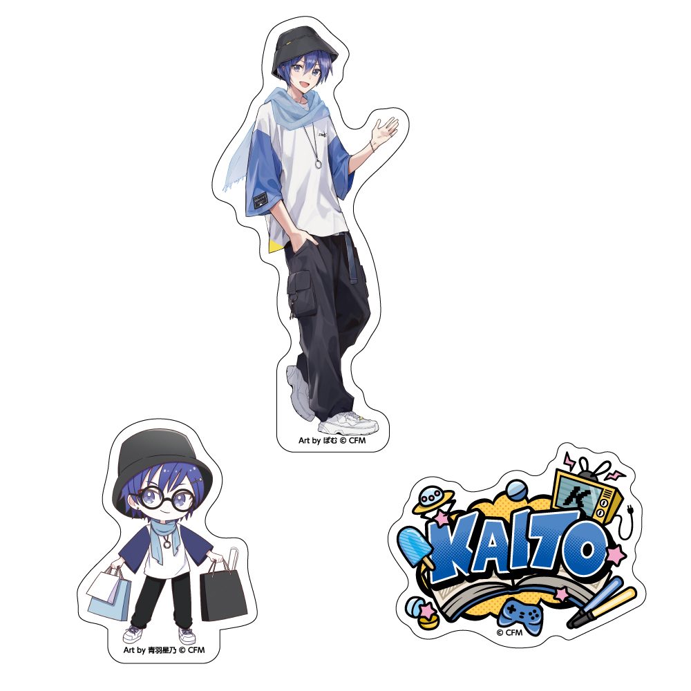 初音ミク ステッカー3枚セット akiba culture fashion KAITO (Hatsune Miku Sticker 3 Set akiba culture fashion KAITO)