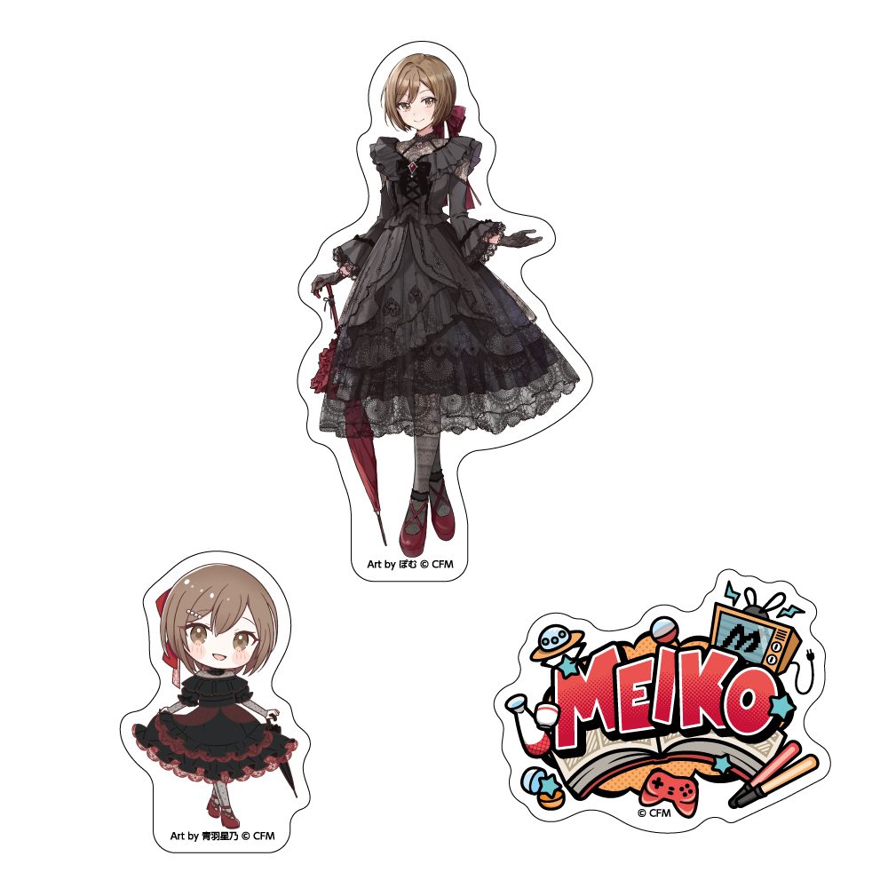 初音ミク ステッカー3枚セット akiba culture fashion MEIKO (Hatsune Miku Sticker 3 Set akiba culture fashion MEIKO)