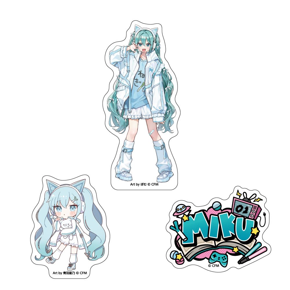 初音ミク ステッカー3枚セット akiba culture fashion 初音ミク (Hatsune Miku Sticker 3 Set akiba culture fashion Hatsune Miku)