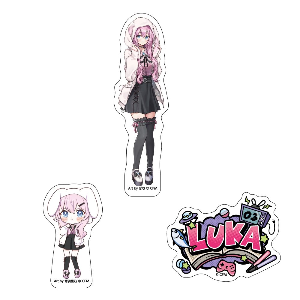 初音ミク ステッカー3枚セット akiba culture fashion 巡音ルカ (Hatsune Miku Sticker 3 Set akiba culture fashion Megurine Luka)