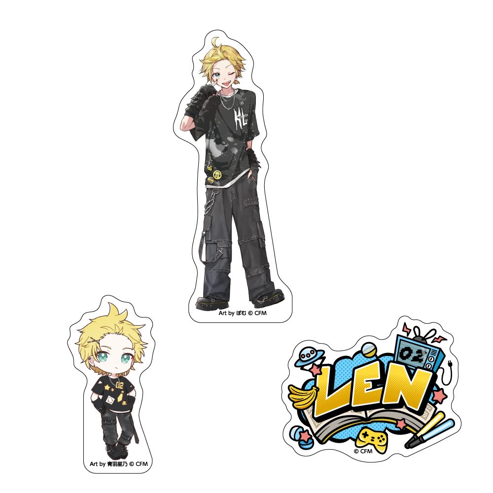 初音ミク ステッカー3枚セット akiba culture fashion 鏡音レン (Hatsune Miku Sticker 3 Set akiba culture fashion Kagamine Len)