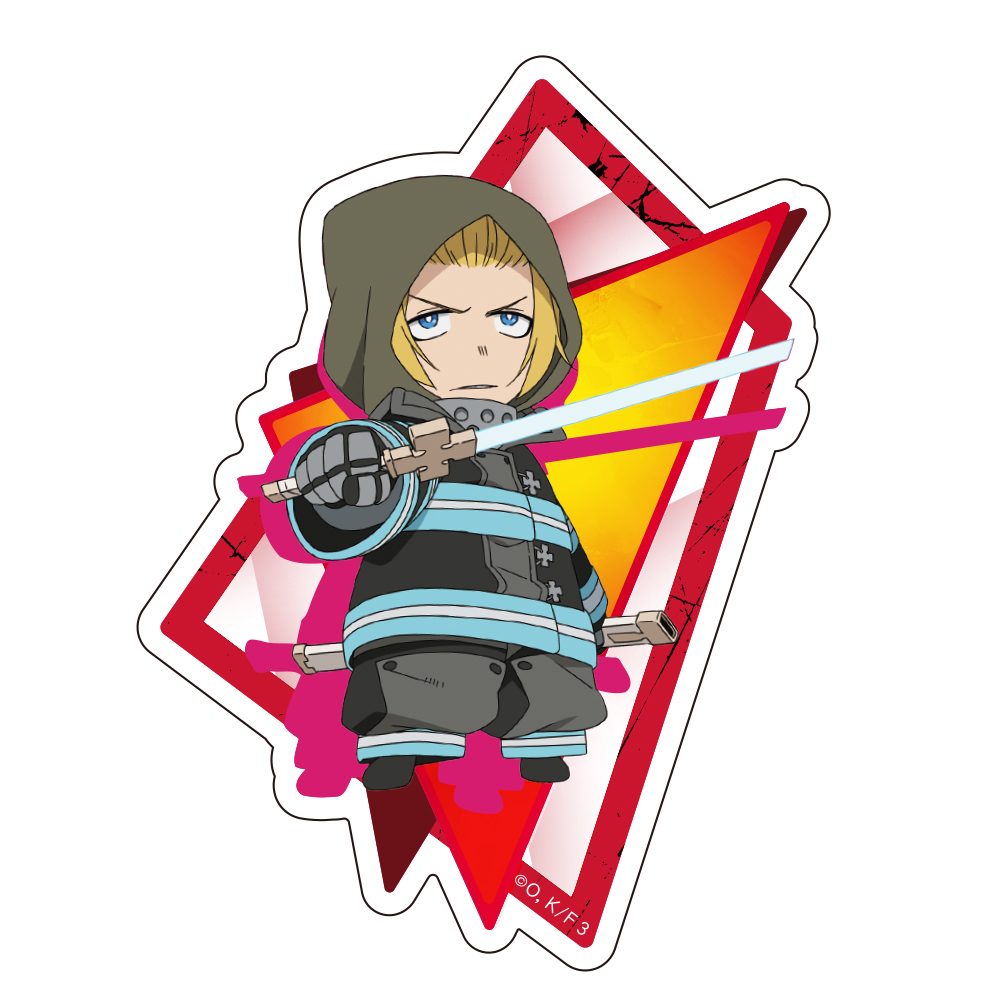 炎炎ノ消防隊 参ノ章 ダイカットステッカー アーサー・ボイル ミニキャラ ("Fire Force Season 3" Die-cut Sticker Arthur Boyle Mini Character)