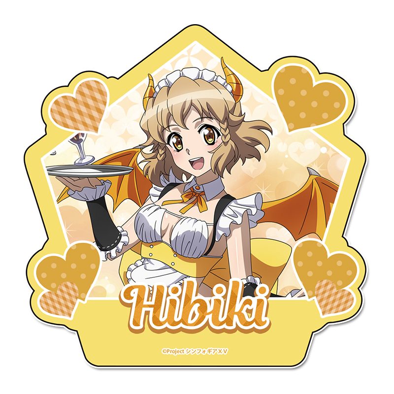 戦姫絶唱シンフォギアXV 描き下ろし ステッカー 立花響 小悪魔ウェイトレス ("Senki Zessho Symphogear XV" Original Illustration Sticker Tachibana Hibiki Little Devil Waitress)