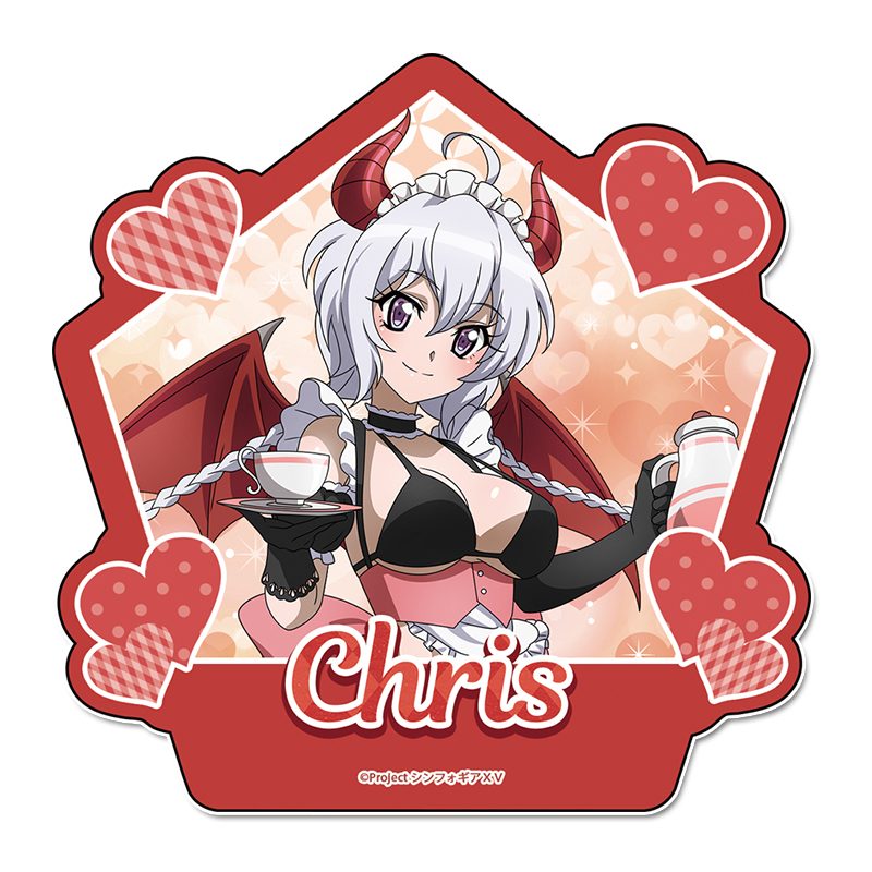 戦姫絶唱シンフォギアXV 描き下ろし ステッカー 雪音クリス 小悪魔ウェイトレス ("Senki Zessho Symphogear XV" Original Illustration Sticker Yukine Chris Little Devil Waitress)