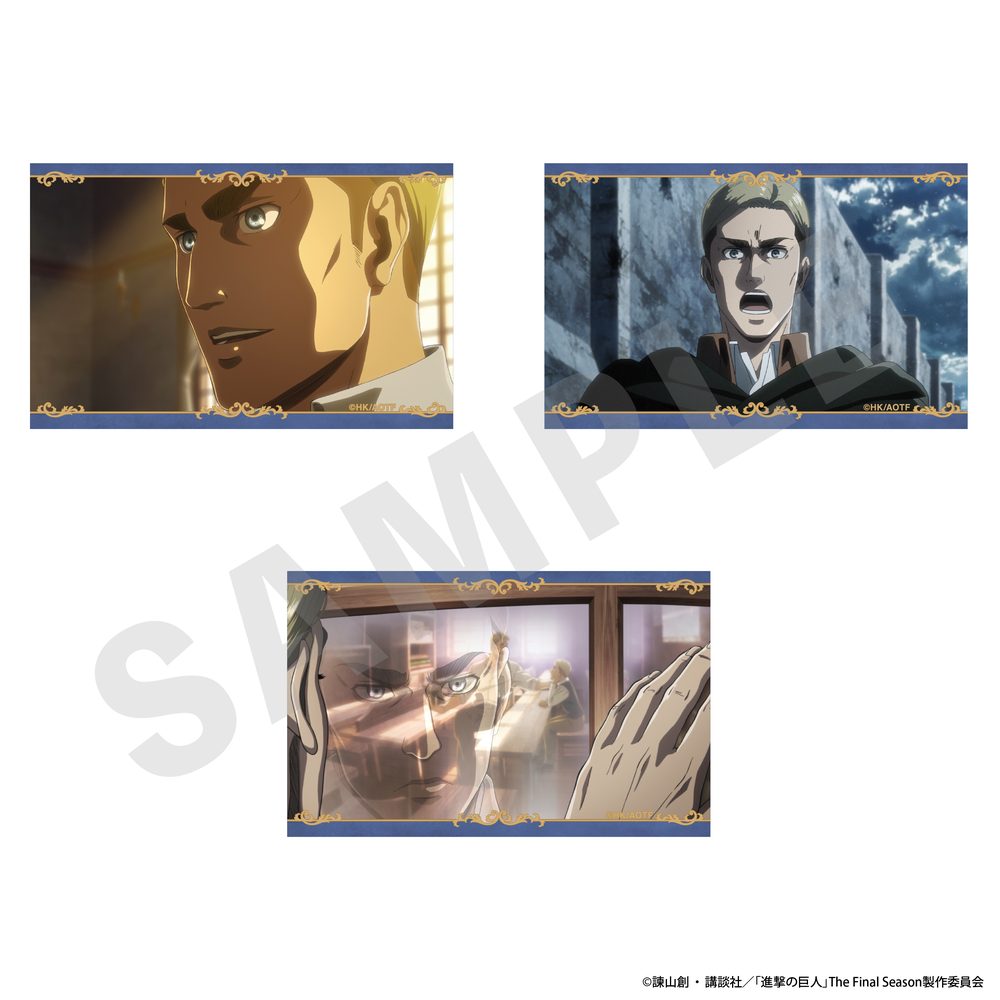 進撃の巨人 ビジュアルカード3枚セットA エルヴィン ("Attack on Titan" Visual Card 3 Set A Erwin)