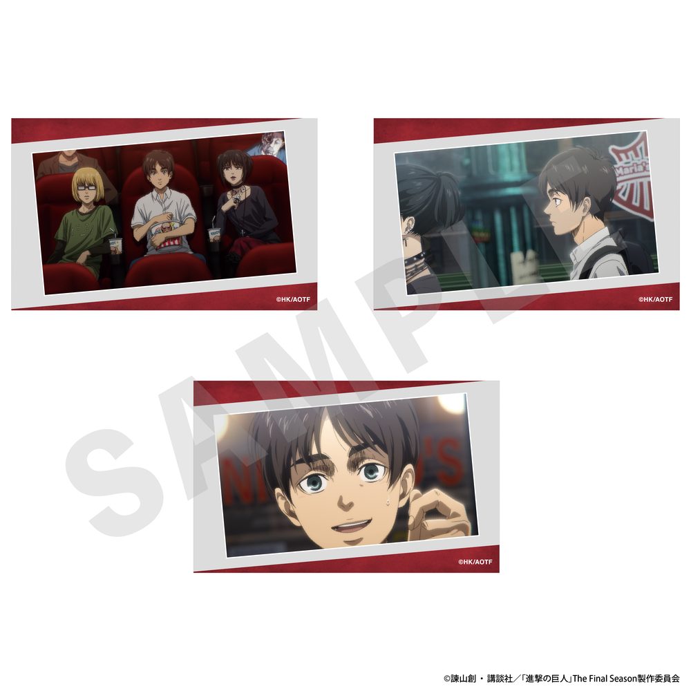 進撃の巨人 ビジュアルカード3枚セットB エレン 2 ("Attack on Titan" Visual Card 3 Set B Eren 2)