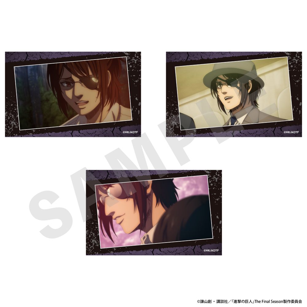 進撃の巨人 ビジュアルカード3枚セットB ハンジ ("Attack on Titan" Visual Card 3 Set B Hans)