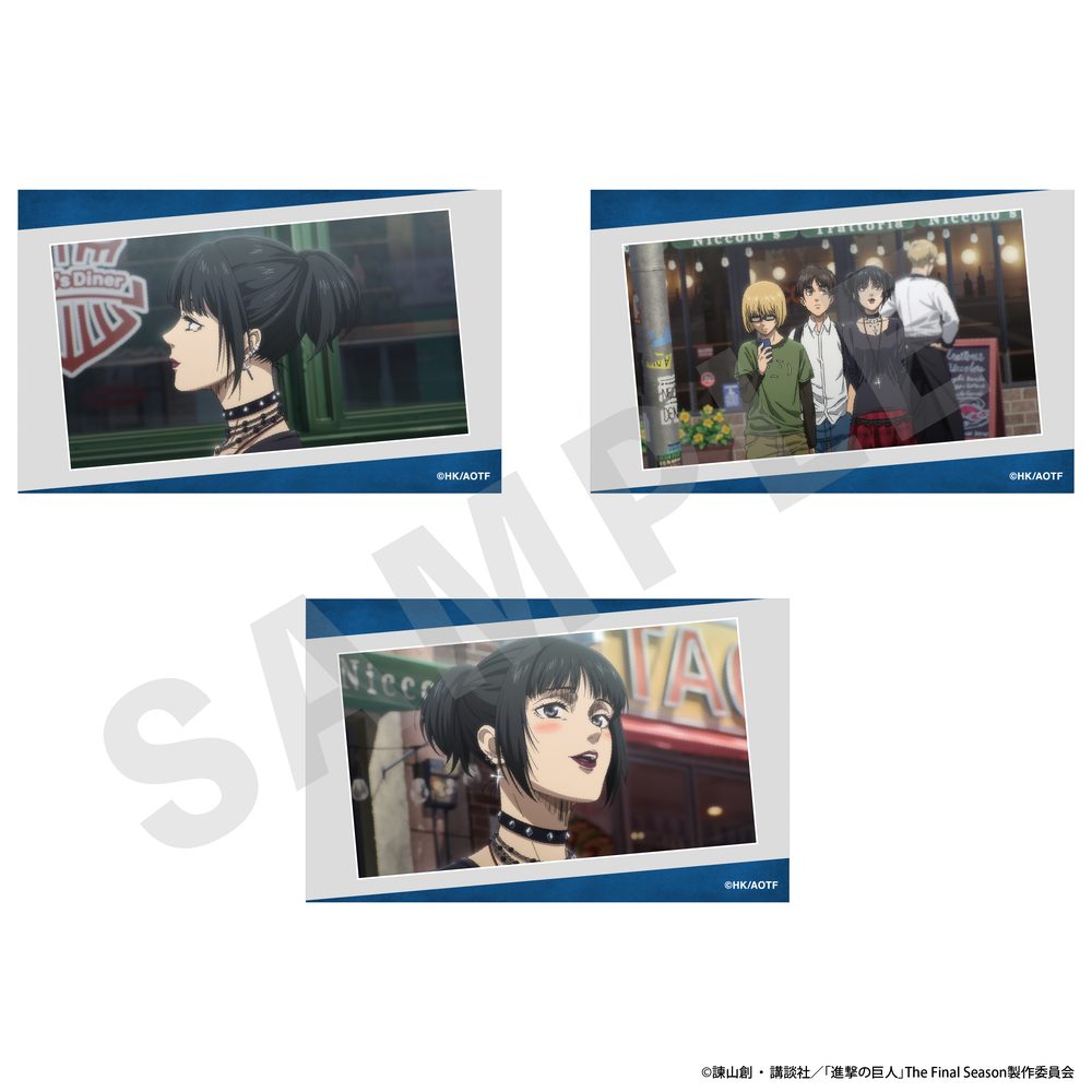 進撃の巨人 ビジュアルカード3枚セットB ミカサ 2 ("Attack on Titan" Visual Card 3 Set B Mikasa 2)