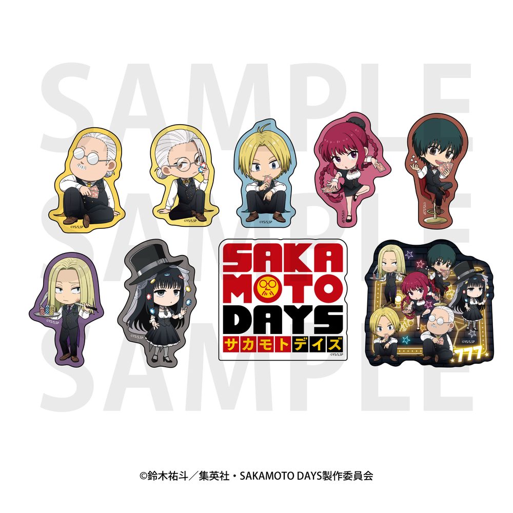 SAKAMOTO DAYS ダイカットステッカーセット 描き起こしデフォルメ カジノディーラー ("Sakamoto Days" Die-cut Sticker Set Original Deformed Casino Dealer)