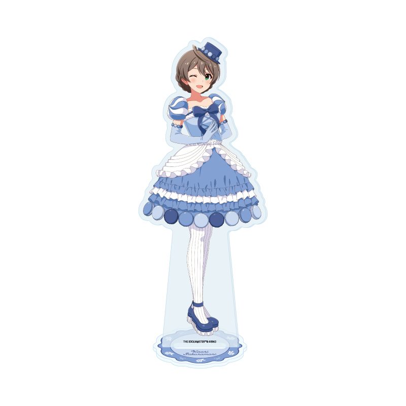 アクリルスタンド アイドルマスター ミリオンライブ! 35 桜守歌織 マカロンドレスVer.(描き下ろしイラスト) (Acrylic Stand "The Idolmaster Million Live!" 35 Sakuramori Kaori Macaron Dress Ver. (Original Illustration))