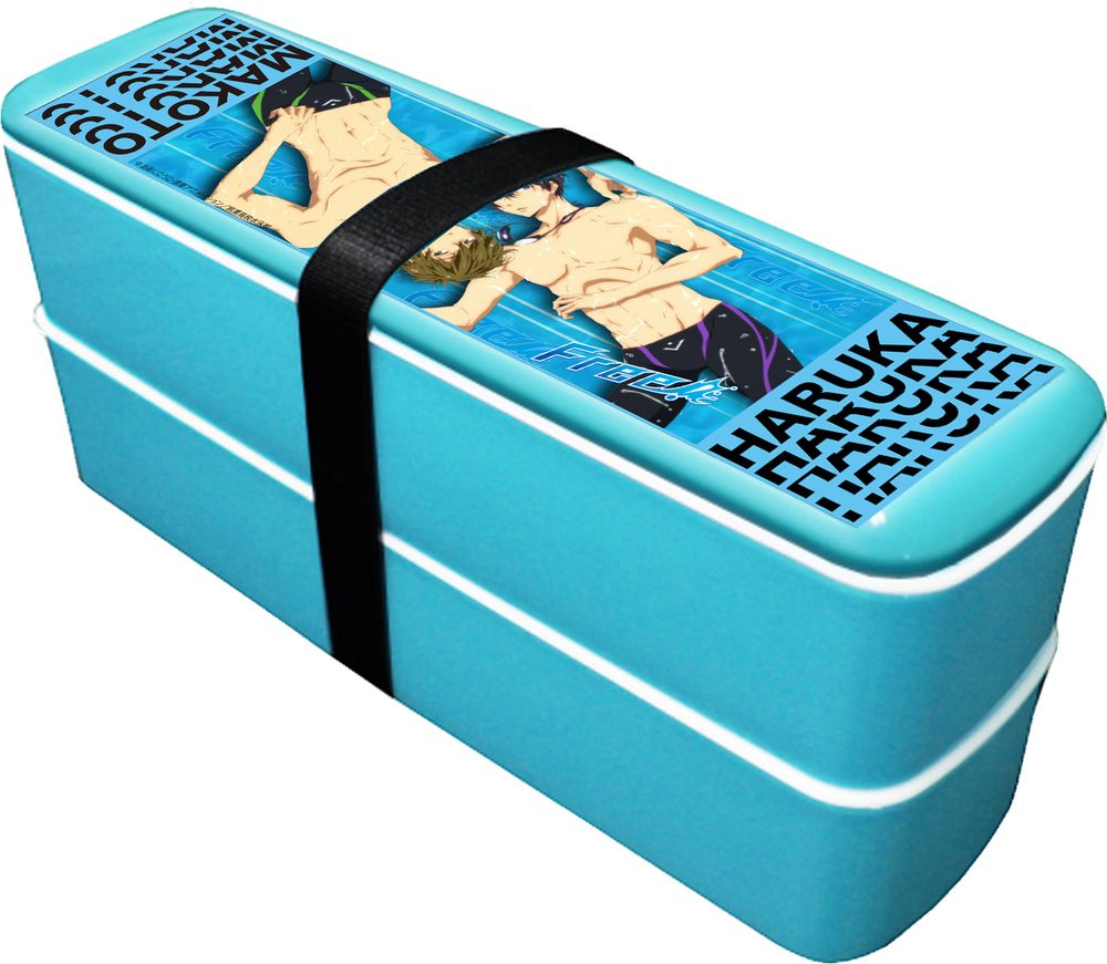 Free！ 2段ランチボックススリム 遥&真琴 ("Free!" Lunch Box Slim Haruka & Makoto)