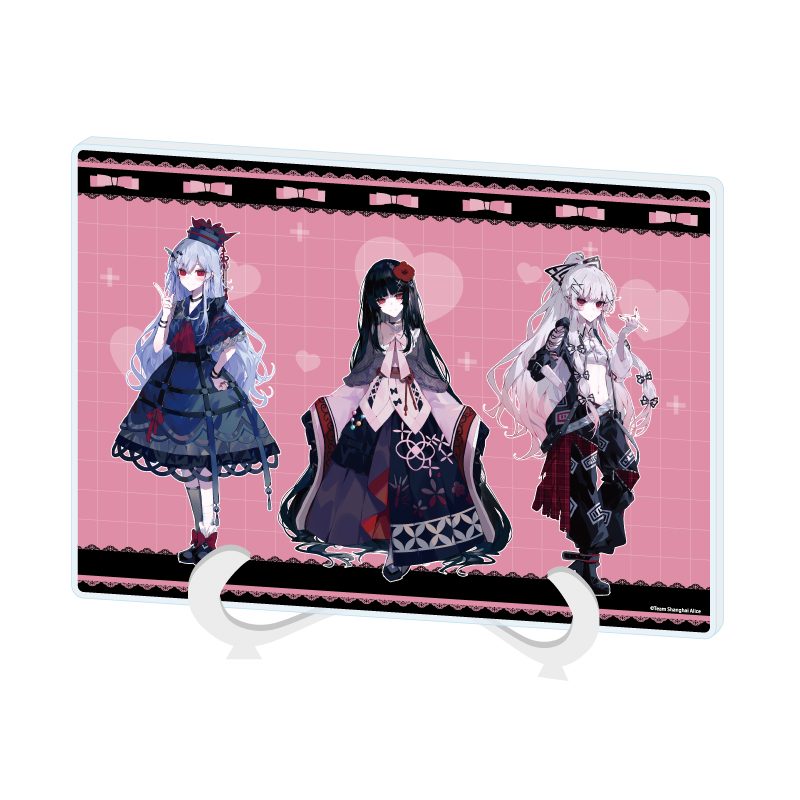 アクリルアートボード A5サイズ 東方Project 03 輝夜&慧音&妹紅 病みかわいいVer.(描き起こしイラスト) (Acrylic Art Board A5 Size "Touhou Project" 03 Kaguya & Keine & Mokou Yami Kawaii Ver. (Original Illustration))