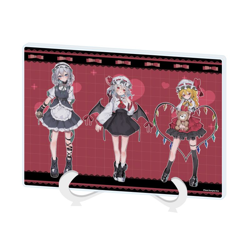 アクリルアートボード A5サイズ 東方Project 05 レミリア&フラン&咲夜 病みかわいいVer.(描き起こしイラスト) (Acrylic Art Board A5 Size "Touhou Project" 05 Remilia & Flan & Sakuya Yami Kawaii Ver. (Original Illustration))