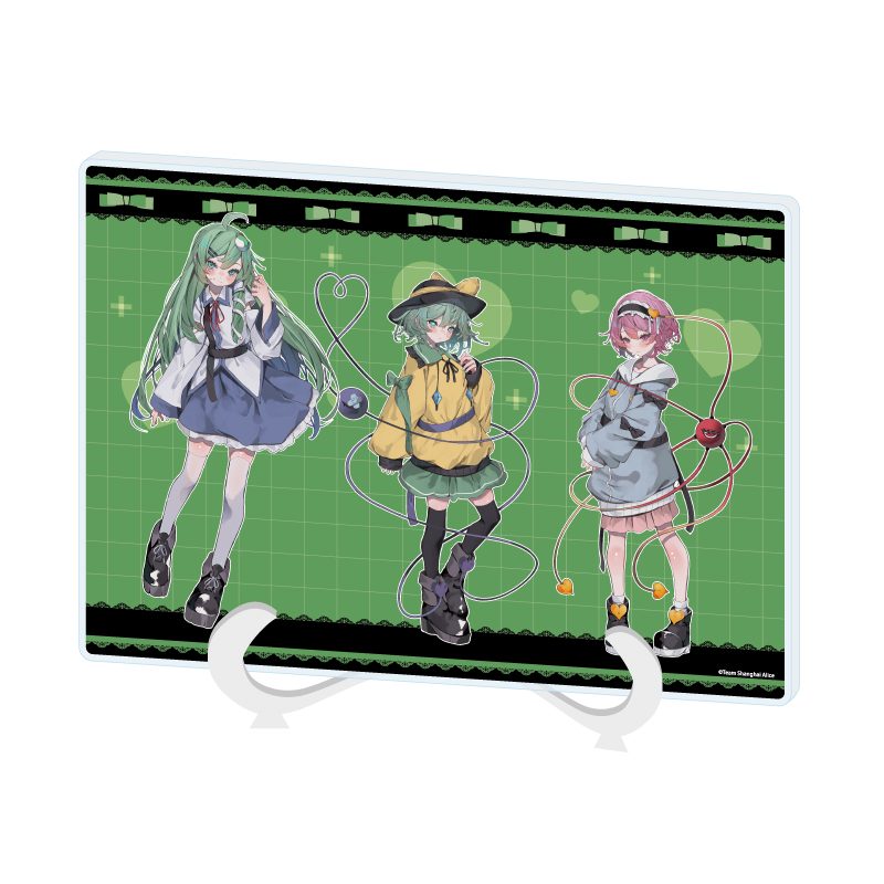 アクリルアートボード A5サイズ 東方Project 06 さとり&こいし&早苗 病みかわいいVer.(描き起こしイラスト) (Acrylic Art Board A5 Size "Touhou Project" 06 Satori & Koishi & Sanae Yami Kawaii Ver. (Original Illustration))