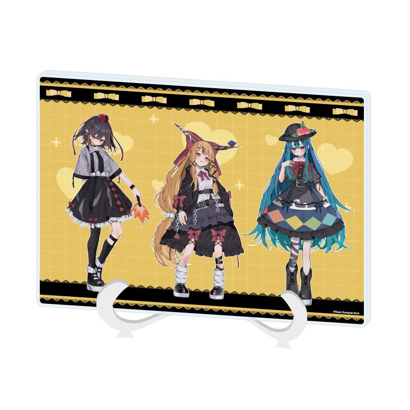 アクリルアートボード A5サイズ 東方Project 07 文&天子&萃香 病みかわいいVer.(描き起こしイラスト) (Acrylic Art Board A5 Size "Touhou Project" 07 Aya & Tenshi & Suika Yami Kawaii Ver. (Original Illustration))