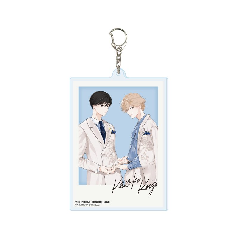 デカアクリルキーホルダー 愛追うふたり 01 高砂一樹&住吉圭吾(描き下ろしイラスト) (Deka Acrylic Key Chain "Two People Chasing Love" 01 Takasago Kazuki & Sumiyoshi Keigo (Original Illustration))