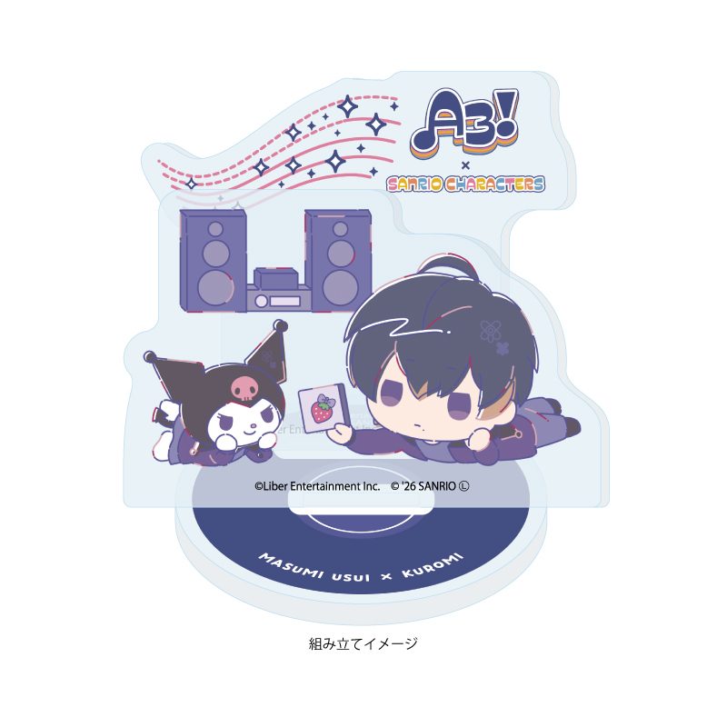 アクリルスタンドプレート A3!×Sanrio characters 26 碓氷真澄×クロミ(コラボイラスト) (Acrylic Stand Plate "A3!" x Sanrio Characters 26 Usui Masumi x Kuromi (Collaboration Illustration))