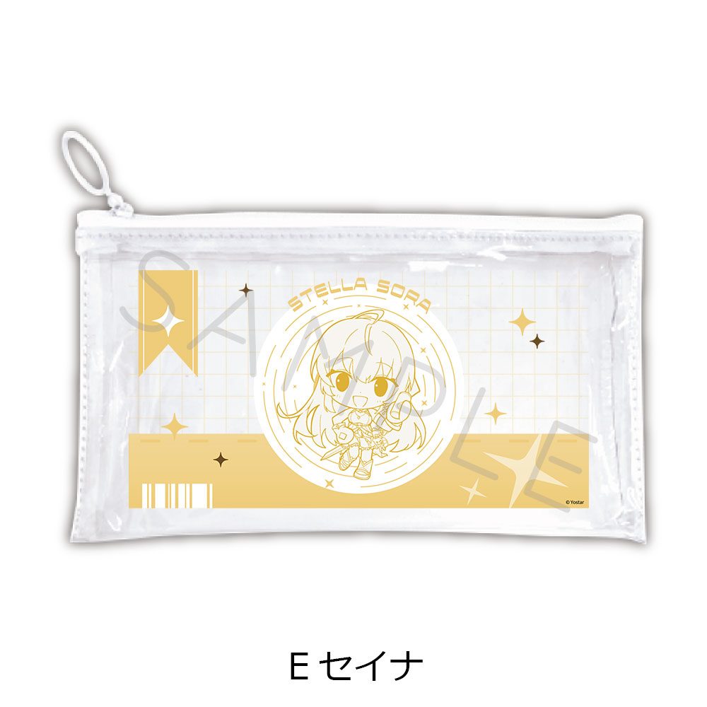 ステラソラ フラットクリアポーチ E セイナ ("Stella Sora" Flat Clear Pouch E Noya)