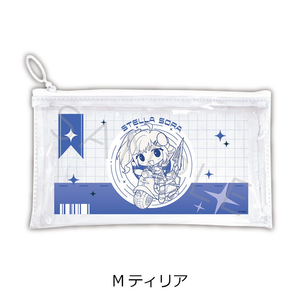 ステラソラ フラットクリアポーチ M ティリア ("Stella Sora" Flat Clear Pouch M Tilia)
