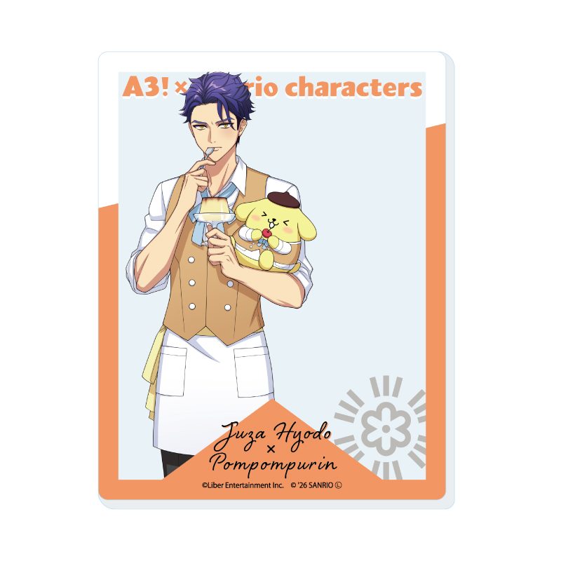 アクリルカード A3!×Sanrio characters 21 兵頭十座×ポムポムプリン(コラボイラスト) (Acrylic Card "A3!" x Sanrio Characters 21 Hyodo Juza x Pom Pom Purin (Collaboration Illustration))
