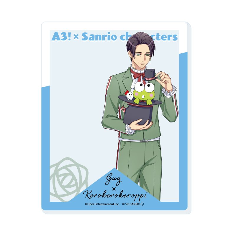 アクリルカード A3!×Sanrio characters 22 ガイ×けろけろけろっぴ(コラボイラスト) (Acrylic Card "A3!" x Sanrio Characters 22 Guy x Kero Kero Keroppi (Collaboration Illustration))