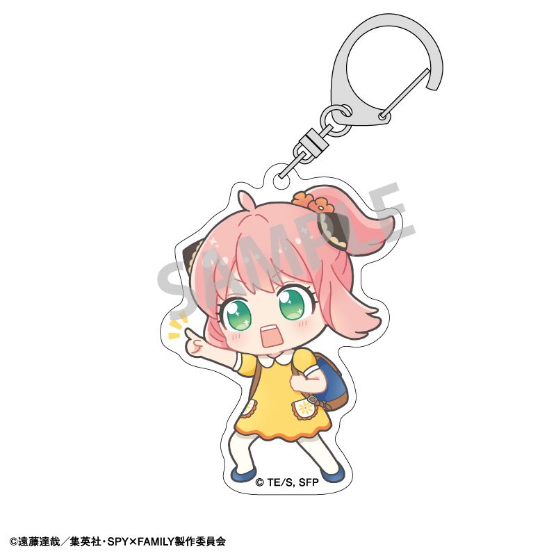 SPY×FAMILY アクリルキーホルダー しゅっぱつ/春のおでけけ 描き起こし ("SPY x FAMILY" Acrylic Key Chain Departure / Spring Odekeke Original Illustration)