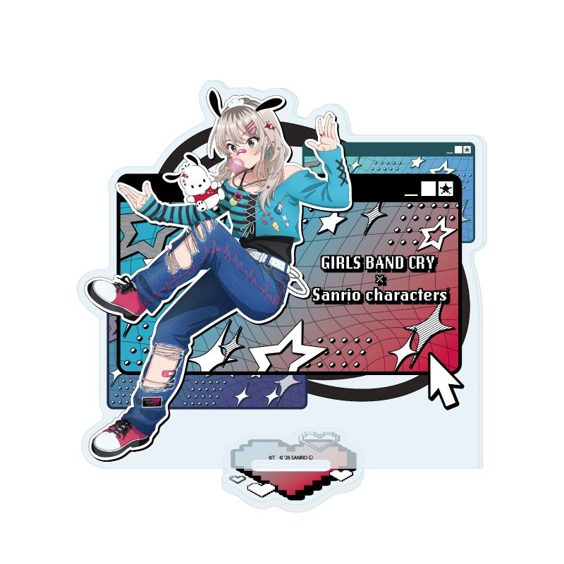 アクリルスタンド ガールズバンドクライ×サンリオキャラクターズ 29 河原木桃香×ポチャッコ(コラボイラスト) (Acrylic Stand "Girls Band Cry" x Sanrio Characters 29 Kawaragi Momoka x Pochacco (Collaboration Illustration))