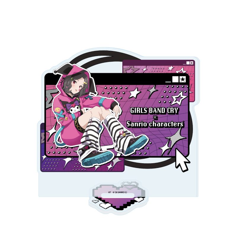 アクリルスタンド ガールズバンドクライ×サンリオキャラクターズ 31 海老塚智×クロミ(コラボイラスト) (Acrylic Stand "Girls Band Cry" x Sanrio Characters 31 Ebizuka Tomo x Kuromi (Collaboration Illustration))