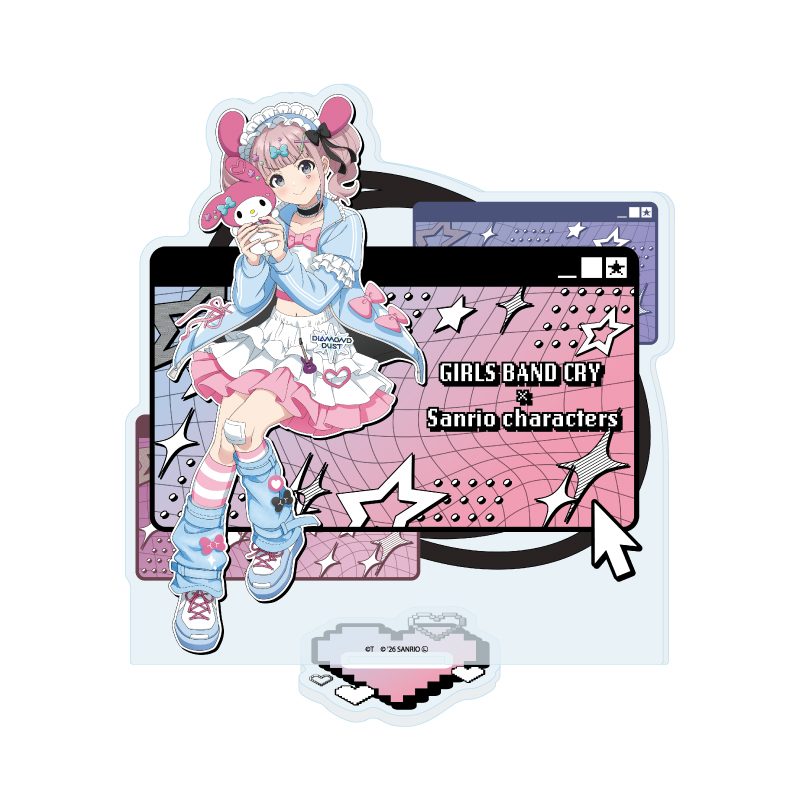 アクリルスタンド ガールズバンドクライ×サンリオキャラクターズ 33 ヒナ×マイメロディ(コラボイラスト) (Acrylic Stand "Girls Band Cry" x Sanrio Characters 33 Hina x My Melody (Collaboration Illustration))