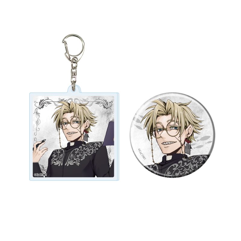 アクリルキーホルダー&缶バッジセット 鰯と柊 01 真菰幽々(公式イラスト) (Acrylic Key Chain & Can Badge Set "Sardine and Hiiragi" 01 Makomo Yuyu (Official Illustration))