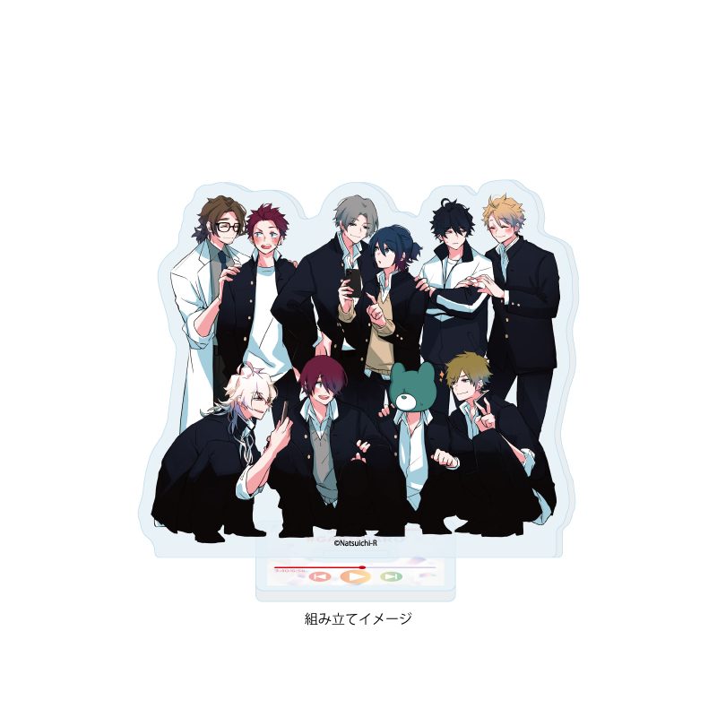 アクリルスタンドプレート 虚無男 01 集合デザインA(公式イラスト) (Acrylic Stand Plate "Kyomuo" 01 Group Design A (Official Illustration))