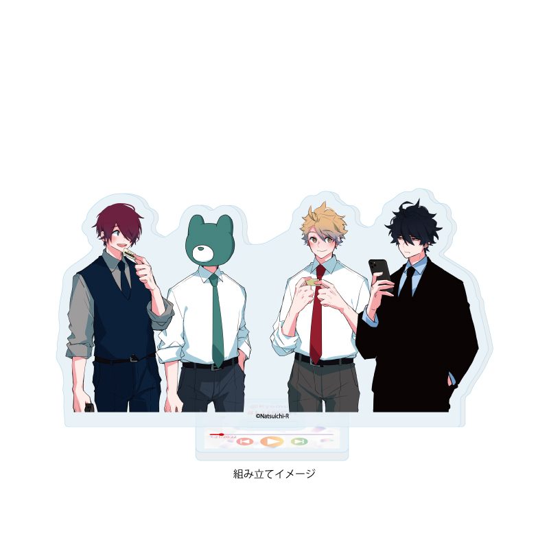 アクリルスタンドプレート 虚無男 02 集合デザインB(公式イラスト) (Acrylic Stand Plate "Kyomuo" 02 Group Design B (Official Illustration))