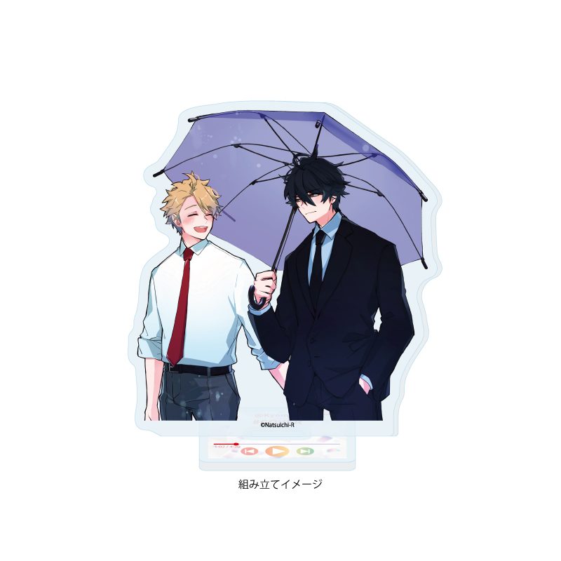 アクリルスタンドプレート 虚無男 04 雪はるま&黒井徹(公式イラスト) (Acrylic Stand Plate "Kyomuo" 04 Yuki Haruma & Kuroi Toru (Official Illustration))