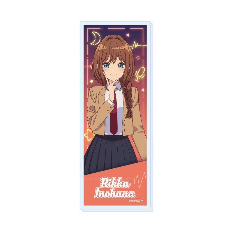 ミニアクリルブロック 真夜中ハートチューン 01 井ノ華六花(公式イラスト) (Mini Acrylic Block "Tune In to the Midnight Heart" 01 Inohana Rikka (Official Illustration))